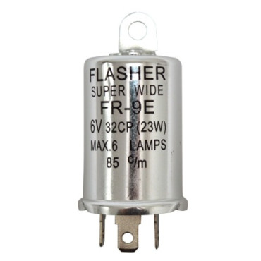 Intermittenza elettronica universale 12V -max 20A c.c 3 faston medi - c/gommino a corredo per Moto e Scooter vari imp. 12V c/intermittenza a 3 faston