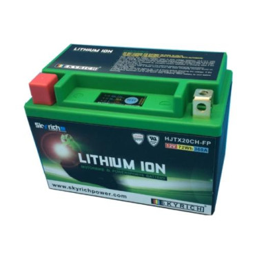 BATTERIA SKYRICH LITIO  Corrisponde a YTX16-BS / YTX20CH-BS / YB16B-A / GYZ16H Spunto 360