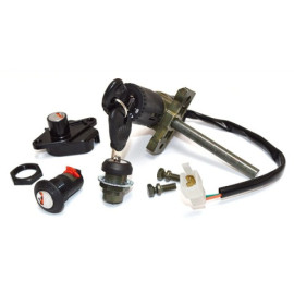 KIT SERRATURA 4 PZ. BLOCCASTERZO - SELLA - SPORTELLINO_BAULETTO PER APRILIA ATLANTIC 125 / 200
