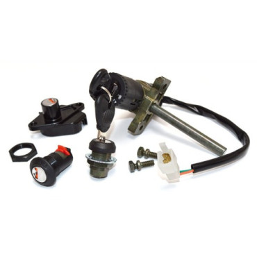 KIT SERRATURA 4 PZ. BLOCCASTERZO - SELLA - SPORTELLINO_BAULETTO PER APRILIA ATLANTIC 125 / 200