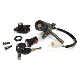 KIT SERRATURA 3 PZ. BLOCCASTERZO - SELLA -  PORTAOGGETTI PER APRILIA SPORTCITY 125 / 200 / 250