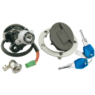 Kit completo serrature 1° equipaggiamento per SUZUKI SFV Gladius 650 (09-), SV 650 (03-11), GSX-R 1000 (03-04), SV 1000 (03-07) Kit completo serrature 1° equipaggiamento per SUZUKI SFV Gladius 650 (09-), SV 650 (03-11), GSX-R 1000 (03-04), SV 1000 (03-07)