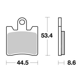 Pastiglie freno SBS Anteriore  in Ceramica(1 coppia per 1 disco), SUZUKI BURGMAN 250-400 (1998-2006)