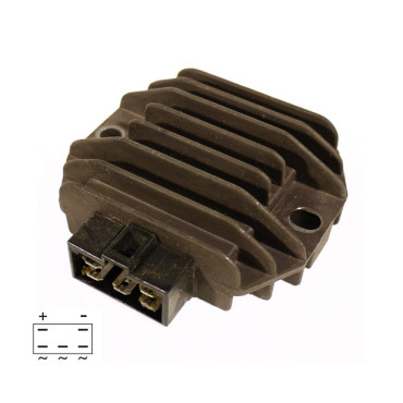 Regolatore di Tensione KOKUSAN 12V / 20A - Trifase C.C. - 6 Faston (5 Attivi) - APRILIA - BENELLI - BETA - DERBI - GILERA - ITALJET - MALAGUTI - MBK - PEUGEOT - PIAGGIO - SUZUKI - YAMAHA