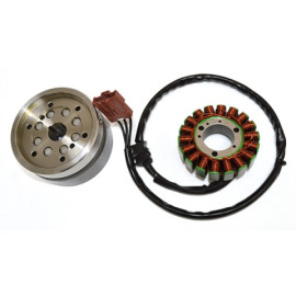 Volano completo Kokusan trifase 18 poli - 370W - diametro 117 - cono 23 MOTORE PIAGGIO MASTER 400/500 4T per APRILIA ATLANTIC 400 SPRINT ATLANTIC 500/SPRINT SCARABEO 400/LIGHT SCARABEO500/GT/LIGHT (02/07) - GILERA NEXUS 500