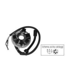 Statore 6 poli c/piastra per PIAGGIO VESPA PK 125 S (82/85 - c/frecce - c/avv.to eletr.) - VESPA PK 50 FL2 HP (91/97)