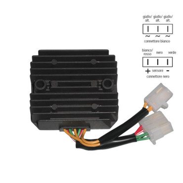Regolatore di Tensione TRIFASICO ALTERNATIVO - 12V - C.C - Trifase - 6 Cavi con Sensore  - HONDA SH 125i / 150i (2005/2011) - PS PES 125i / 150i (2006/2010)