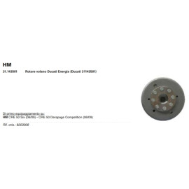 Rotore Volano Ducati Energia (DUCATI 31143501) per HM CRE 50 SIX (06/09) CRE 50 DEPERAGE COMPETITION (06/09)