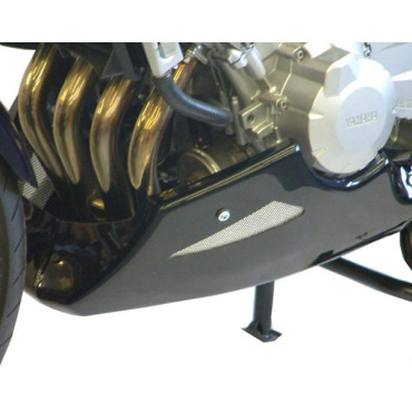 Puntale Motore in ABS POWERBRONZE Colore Carbon Look con griglia argento  per YAMAHA FZ6 600 N / S FAZER / SA / ABS (2004/2010)