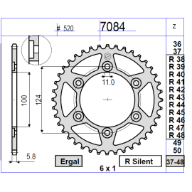 Kit GP Racing DID Passo 520, Pignone 15, Corona 48 Denti, CATENA DID 520-ERV3 G&G 108 MAGLIE RAPPORTI MODIFICATI +2 DI CORONA per DUCATI MONSTER 620 5V (2002-2004)