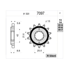 Kit GP Racing DID Passo 520, Pignone 15, Corona 45 Denti, CATENA DID 520 ERV3 G&G 110 MAGLIE per KAWASAKI ZZR 600 (ZX600D1-3) (1990-1992)
