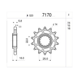 Kit GP Racing DID Passo 520, Pignone 15, Corona 38 Denti, CATENA DID 520-ERV3 G&G 96 MAGLIE per DUCATI SUPERSPORT 1000 SS (DS) (2003-2006)