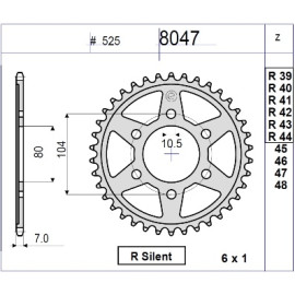 KIT Trasmissione DID - PIGNONE 14 - CORONA 40 RAPPORTI MODIFICATI -1 PIGNONE - CATENA 525-ZVMX 110 MAGLIE - KAWASAKI Z 1000 - ABS (2007-2009)