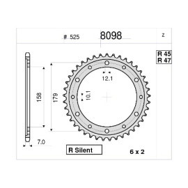 KIT TRASMISSIONE DID PIGNONE 16 CORONA 45 CATENA 525-ZVMX MODIFICA RAPPORTI -1 DI PIGNONE 112 MAGLIE APRILIA 1000 ETV CAPO NORD - ABS (2001-2007)