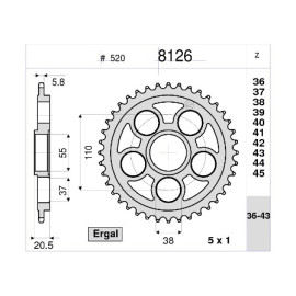 Kit GP Racing DID Passo 520, Pignone 15, Corona 42 Denti, CATENA DID 520-ERV3 G&G 104 MAGLIE per DUCATI 996 MONSTER S4 R (2003-2006) - MULTISTRADA 1000 - S (DS) (2003-2006)