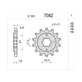KIT TRASMISSIONE DID - PIGNONE 13 - CORONA 50 - CATENA DID 520 DZ 2 SDH G&B 110 MAGLIE - per HONDA CRF 230 F - CRF EASY - CRF EASY rear disc (2003-2013)