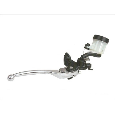 POMPA FRENO SPORT ASSIALE 19 mm - completa di serbatoio olio, staffa supporto serbatoio, switch stop, leva regolabile, bracciale porta specchietto filettato. POMPA FRENO SPORT ASSIALE 19 mm - completa di serbatoio olio, staffa supporto serbatoio, switch stop, leva regolabile, bracciale porta specchietto filettato.