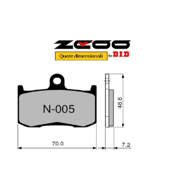 Pastiglie Freno ZCOO N005 mescola endurance versione EX-C (1 coppia)