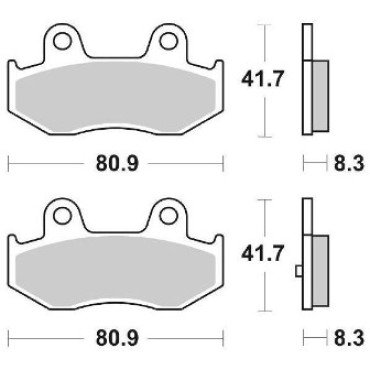 PASTIGLIE FRENO POSTERIORE SBS ORGANICA per SUZUKI AN BURGMAN 250 / 400 (2003-2006)