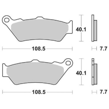PASTIGLIE FRENO POSTERIORE SBS  (SINTERIZZATA) BMW R GS 1200 - R GS Adventure 1200 - R RS 1200 - R RT 1200 / R GS 1250 /2019) - R RS 1250 (2019) - R RT 1250 (2019) - DUCATI DIAVEL 1200 - XDiavel S 1262 - MOTO GUZZI - TRIUMPH