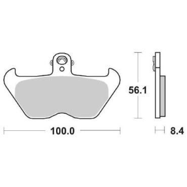 PASTIGLIE FRENO ANTERIORE DESTRA SINISTRA (ORGANICA) per BMW K GT/ GTL 1600 - R C Indipendent  1200 - K LT/M 1200 - R GS 850