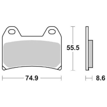 PASTIGLIE FRENO SBS  (ORGANICA) per BMW R NINE T SCRAMBLER 1200 - R NINE T PURE 1200 - R NINE T RACER 1200