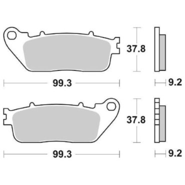 PASTIGLIE FRENO POSTERIORE SBS HONDA VFR 800 F