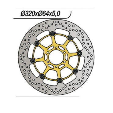 DISCO FRENO ANTERIORE FLOTTANTE NG per BMW G 650 XMOTO - APRILIA DORSODURO - RSV - TUONO 1000 DISCO FRENO ANTERIORE FLOTTANTE NG per BMW G 650 XMOTO - APRILIA DORSODURO - RSV - TUONO 1000