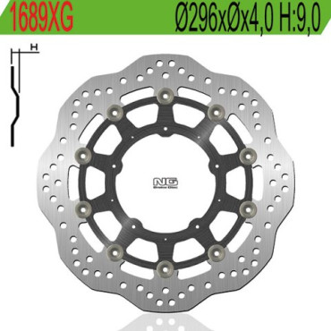 DISCO FRENO ANTERIORE NG 1689XG Ø 296X Ø4.0 H:9.0 PER X-ADV 750 (2017-2020) DISCO FRENO ANTERIORE NG 1689XG Ø 296X Ø4.0 H:9.0 PER X-ADV 750 (2017-2020)