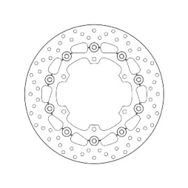 Disco Freno Brembo Serie Oro Anteriore Flottante Yamaha DT 125 X (2005-2006) - XT 600 R, XTZ 660 Tenere (2006-2013) - Misure 298x132mm