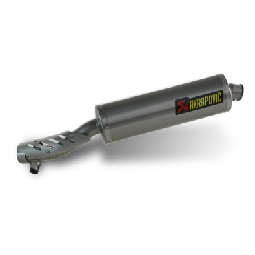Terminale di scarico Akrapovic SPLIT-ON Ovale Titanio Omologato BMW R 1200 GS / ADVENTURE (04/09)