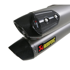 Doppio Terminale di scarico Akrapovic SPLIT-ON Esagonale Full Tianio Fondello Carbonio e DB-Killer Omologato DUCATI DIAVEL 1200 (2011/2013)