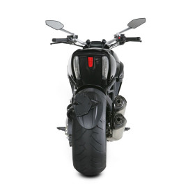 Doppio Terminale di scarico Akrapovic SPLIT-ON Esagonale Full Tianio Fondello Carbonio e DB-Killer Omologato DUCATI DIAVEL 1200 (2011/2013)