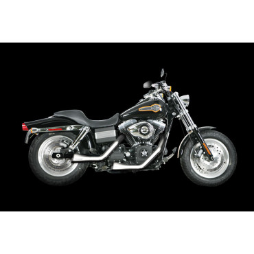 Scarico Completo Akrapovic OPEN-LINE RACING con Doppio Terminale NON Omologato Cromato per HARLEY DAVIDSON DYNA