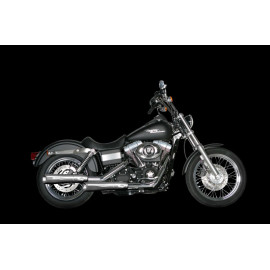 Coppia Terminali di Scarico Akrapovic SPLIT-ON S-HDDYSO2-HC Omologati Cromati per HARLEY DAVIDSON DYNA