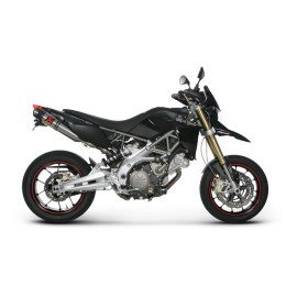 Coppia terminali di scarico Akrapovic SPLIT-ON Esagonali Titanio Omologati APRILIA DORSODURO 750 / ABS / FACTORY (2008-2015)