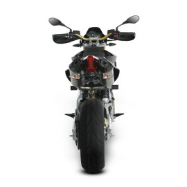 Coppia terminali di scarico Akrapovic SPLIT-ON Esagonali Titanio Omologati APRILIA DORSODURO 750 / ABS / FACTORY (2008-2015)