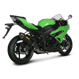 Terminale di scarico Akrapovic SPLIT-ON Esagonale Titanio / Carbonio con DB-Killer Omologato KAWASAKI ZX-6 R 600 NINJA (2009/2012)  - 636 (2013)