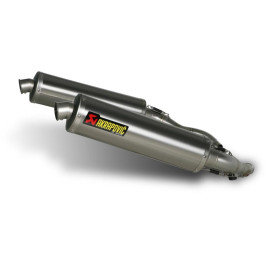 Coppia terminali di scarico Akrapovic SPLIT-ON SP Ovali Inox / Titanio con DB-Killer Omologati HONDA CBF 1000 (2008/2009) fino ad esarimento scorte