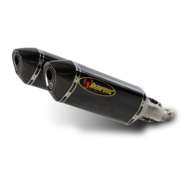 Coppia terminali di scarico Akrapovic SPLIT-ON Esagonali in Titanio Omologati SUZUKI GSX R 1000 (07/08)