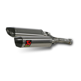Coppia terminali di scarico Akrapovic SPLIT-ON Esagonali in Acciaio Inox / Carbonio Omologati SUZUKI B-KING (2008/2013)