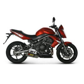Terminale di scarico Akrapovic SPLIT-ON SP Ovale Inox / Titanio con DB-Killer NON Omologato KAWASAKI ER-6 N / F / ABS (2009/2011) CUP