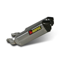 Coppia terminali di scarico Akrapovic SPLIT-ON Esagonali in full Titanio con DB-Killer Omologati TRIUMPH STREET TRIPLE 675 / R (2008/2012)