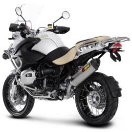 Scarico Terminale Akrapovic silenziatore Esagonale Omologato Full Titanio/ Fondello in Carbonio per BMW R 1200 GS/Adventure (10-12)