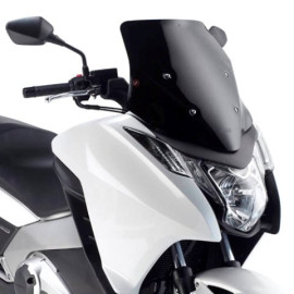 Parabrezza basso e sportivo nero lucido 47 x 43 cm (H x L) per HONDA INTEGRA 700 (2012-2014) / INTEGRA 750 (2014-2018)
