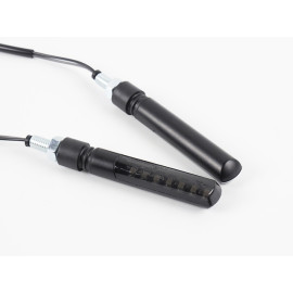 INDIACTORI DI DIREZIONE A LED OMOLOGATI LIGHTECH - COPPIA FRECCE LED IN ABS POSIZIONE POSTERIORE E STOP - lunghezza 80mm -