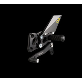 Pedane regolabili con poggiapiede fisso Lightech KAWASAKI NINJA 250R (2008/2015) - NINJA 300R (2013-2015) (CAMBIO NORMALE)