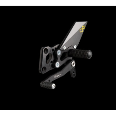Pedane regolabili con poggiapiede fisso Lightech KAWASAKI NINJA 250R (2008/2015) - NINJA 300R (2013-2015) (CAMBIO NORMALE)