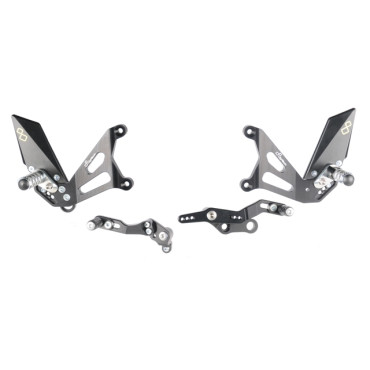 Comandi Pedane Arretrate Regolabili LIGHTECH con Poggiapiede Fisso MV AGUSTA B3 675 (2012/2015) - B3 800 (2013-2016)