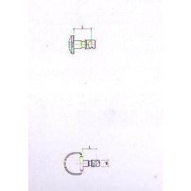 Gancio o Sgancio Rapido ad Anello ARGENTO diametro 6mm lunghezza utile 12mm lunghezza totale 15